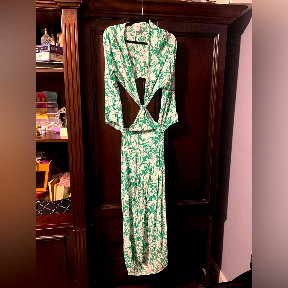 Shade & Shore long sleeve maxi dress coverup